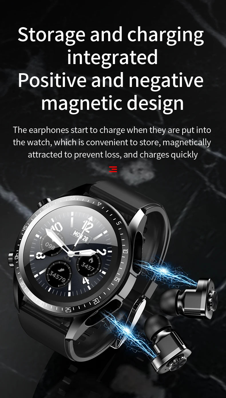 Headset Smart watch With Earbuds